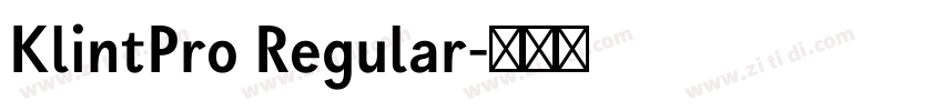 KlintPro Regular字体转换